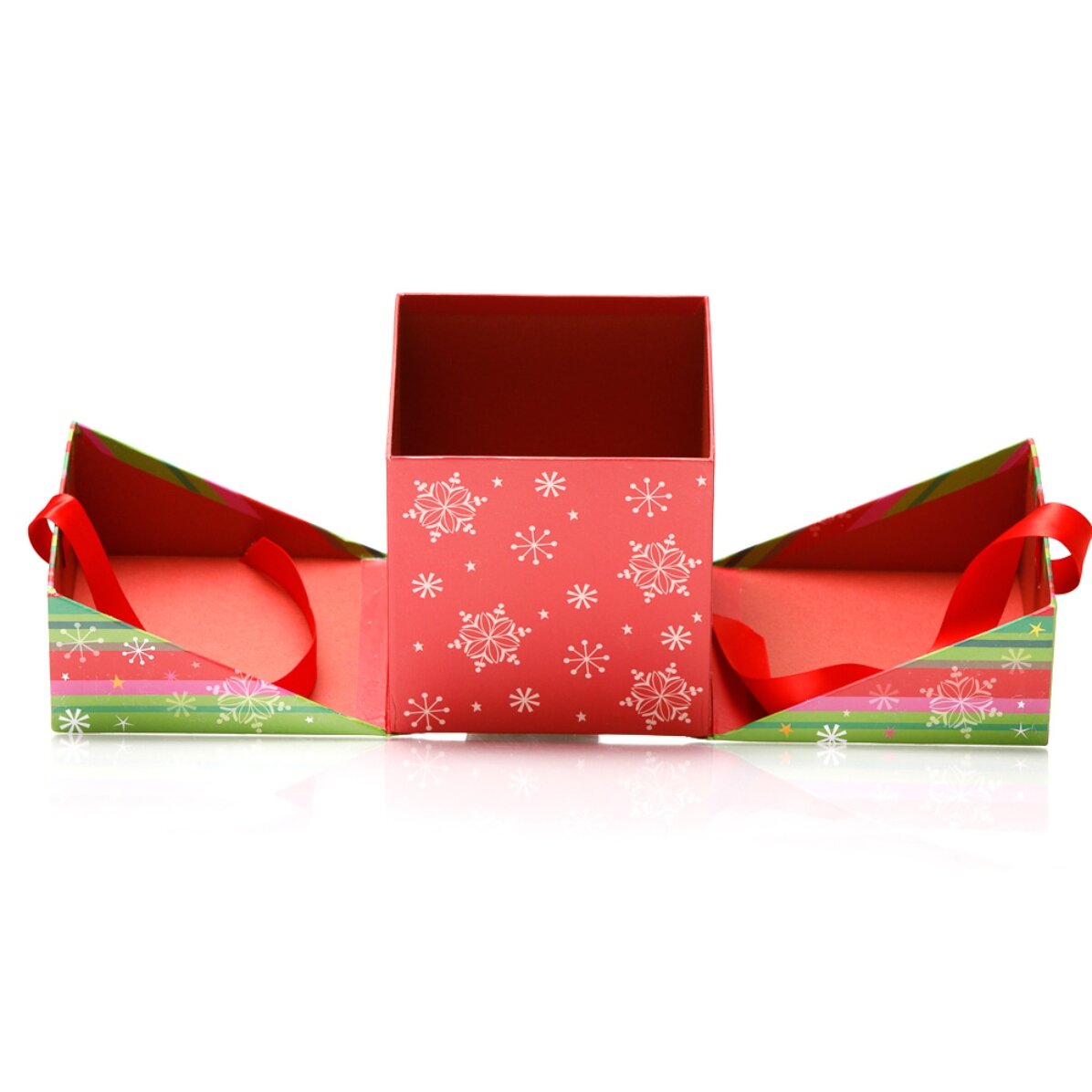 Kerstcadeaudoos – model met sneeuwvlokken