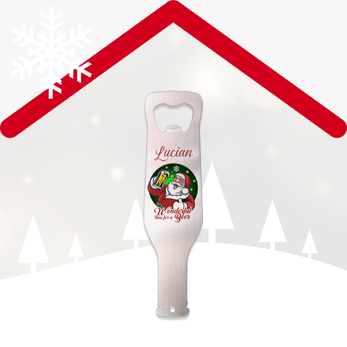 Gepersonaliseerde kerstflesopeners