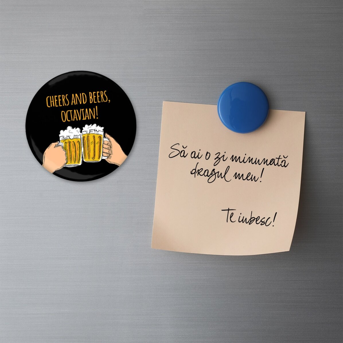 Flesopener met magneet, gepersonaliseerd met tekst