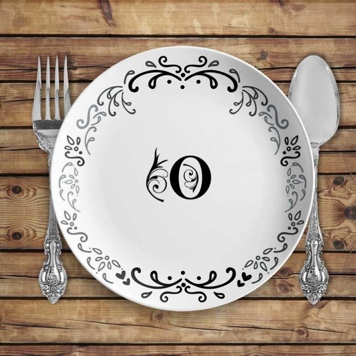 Gepersonaliseerd bord met initiaal - Monogram