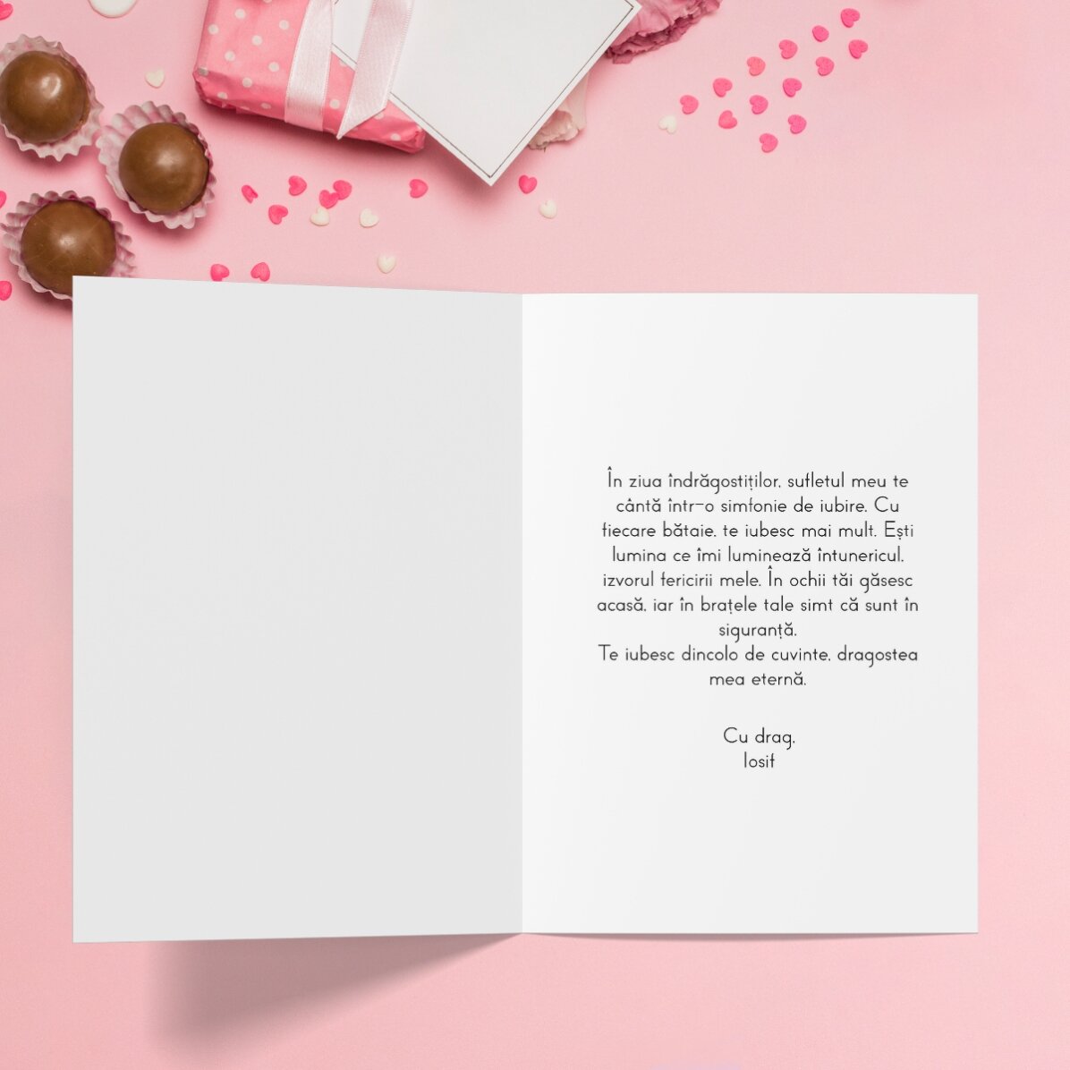 Grappige, gepersonaliseerde wenskaart met tekst voor Valentijnsdag