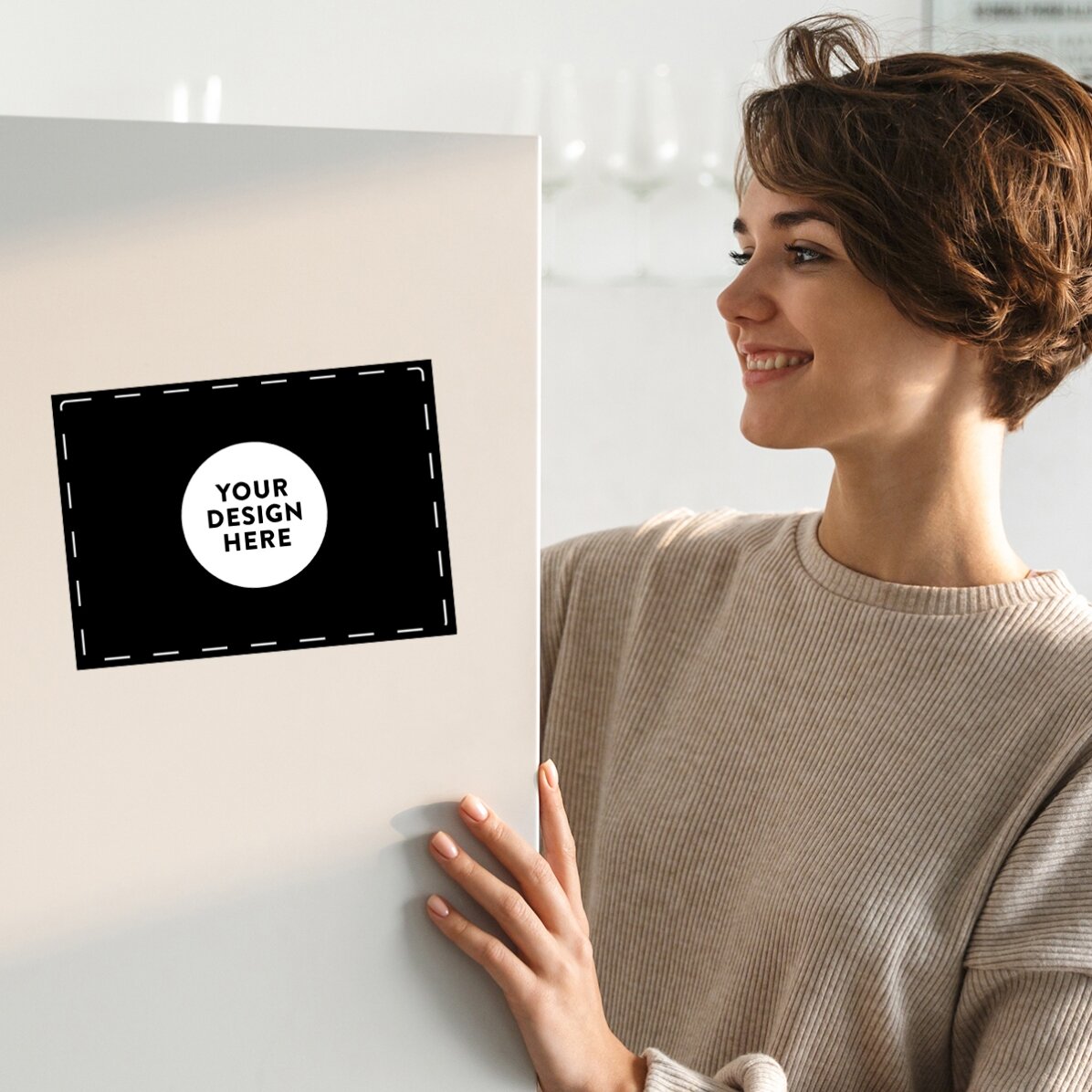 Gepersonaliseerde magnetische wenskaart met jouw eigen afbeelding