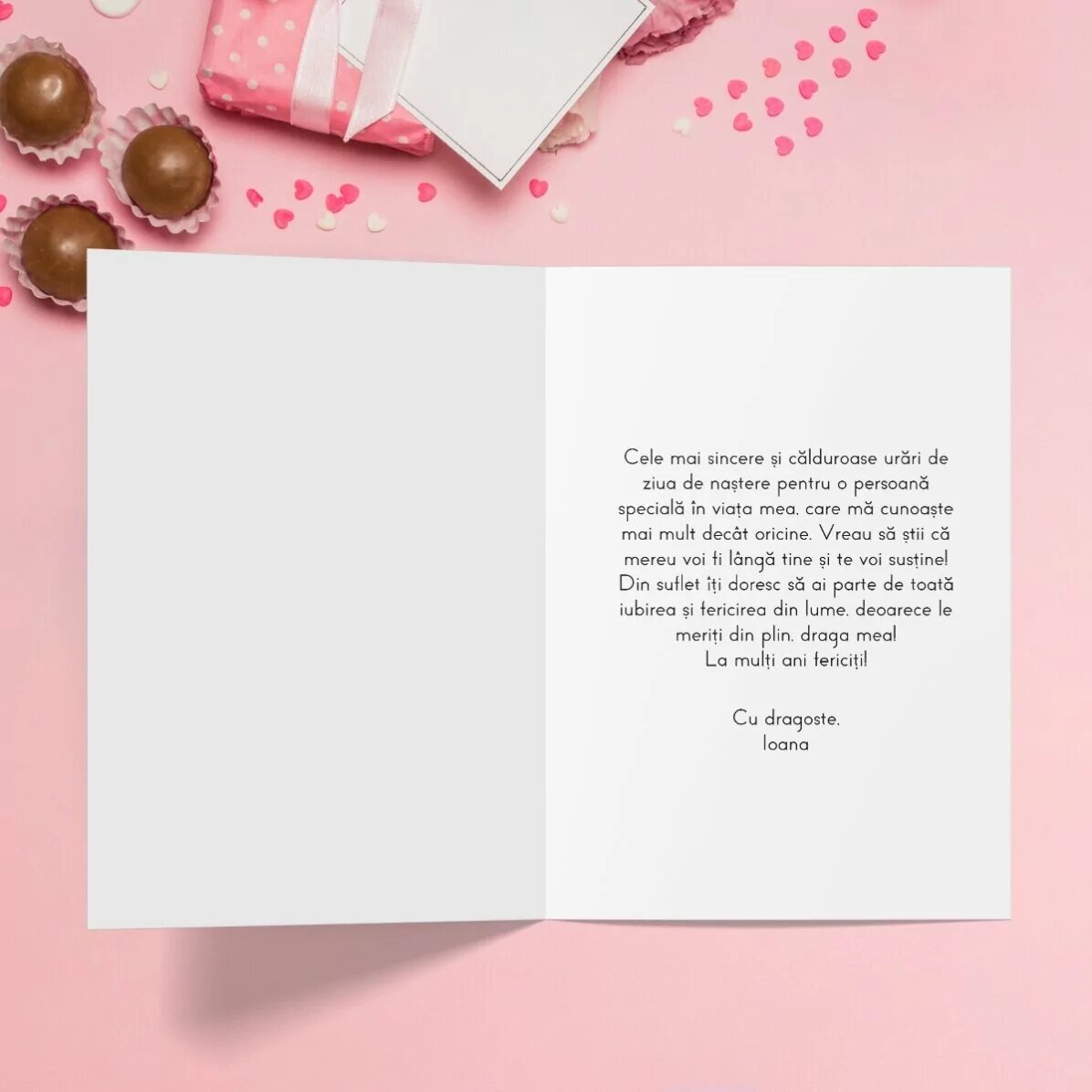 Gepersonaliseerde wenskaart met foto en tekst - Happy Birthday!