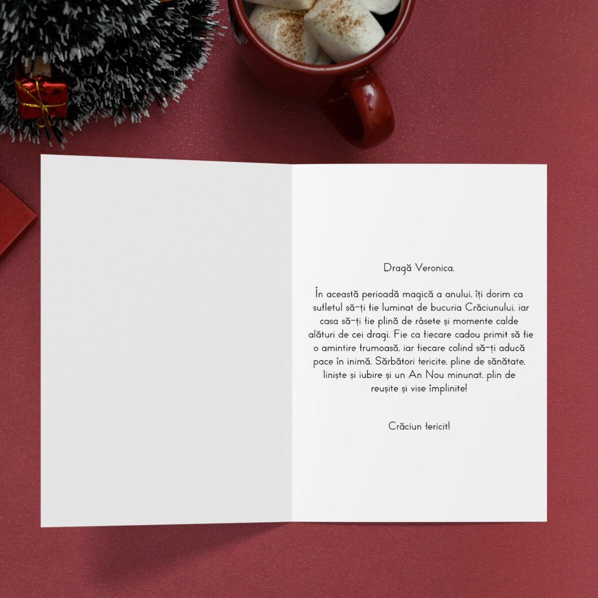 Gepersonaliseerde kerstkaart met kerstboodschap - Kabouter