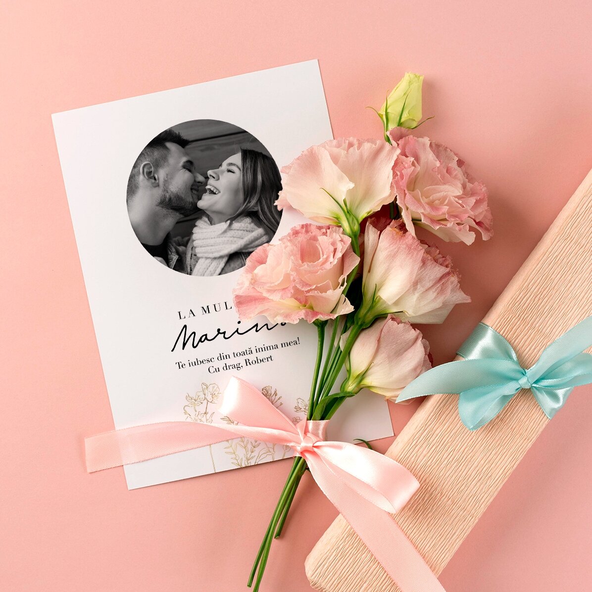 Gepersonaliseerde wenskaart met foto en tekst - Elegance