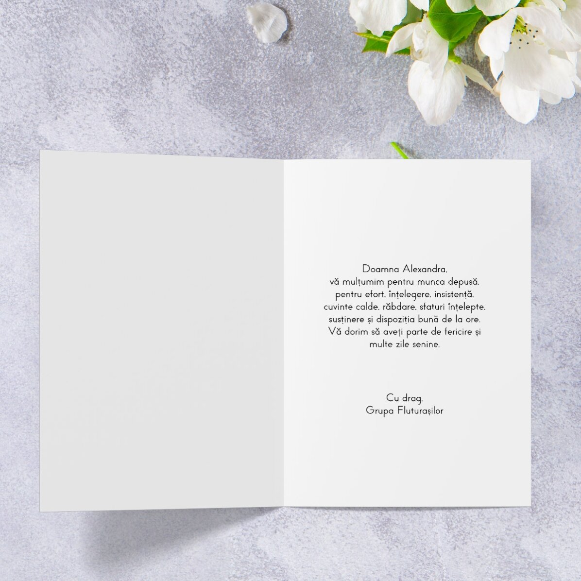 Carte de vœux personnalisée avec photo et texte - Pour les enseignants