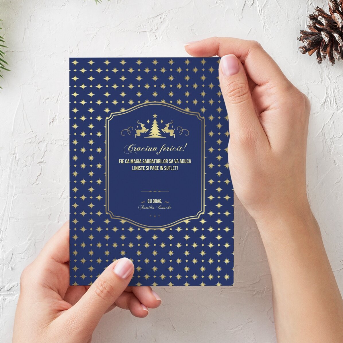 Gepersonaliseerde wenskaart met tekst - Model Sparkle