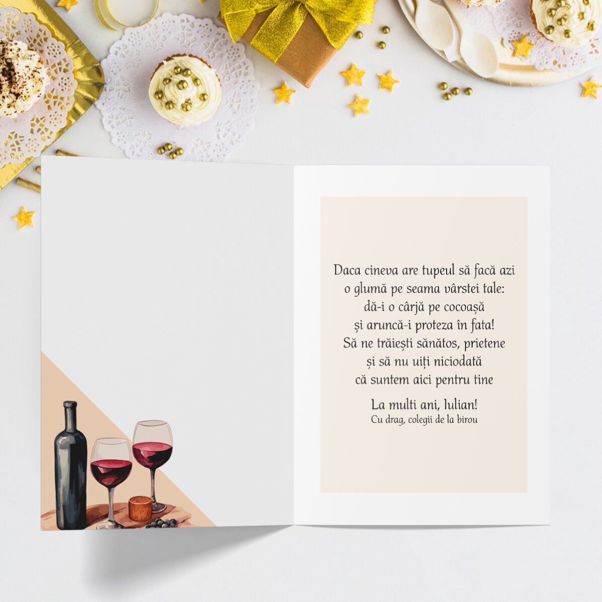 Carte de vœux personnalisée avec texte - On ne dit pas que tu as pris de l