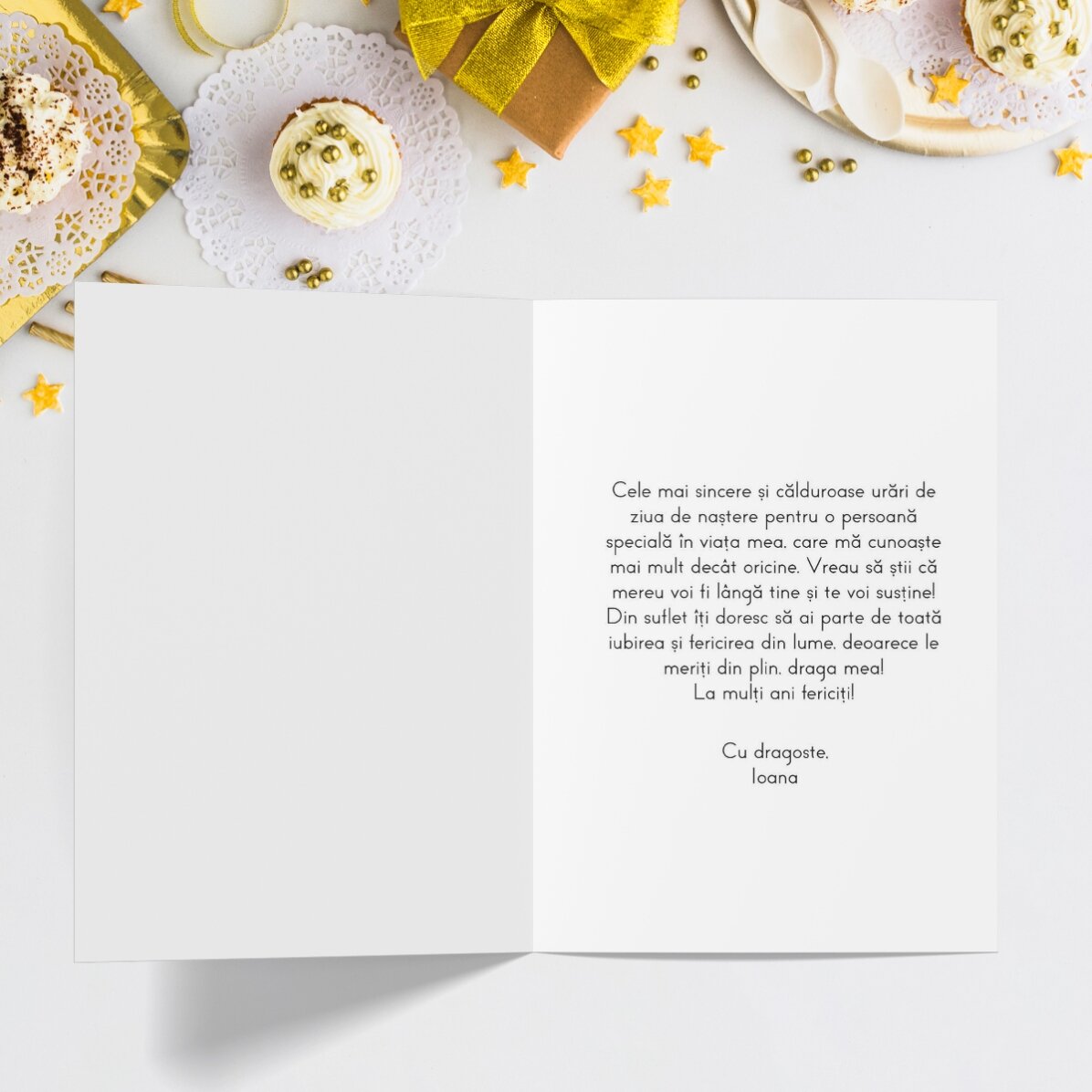 Gepersonaliseerde verjaardagskaart met tekst - Floral