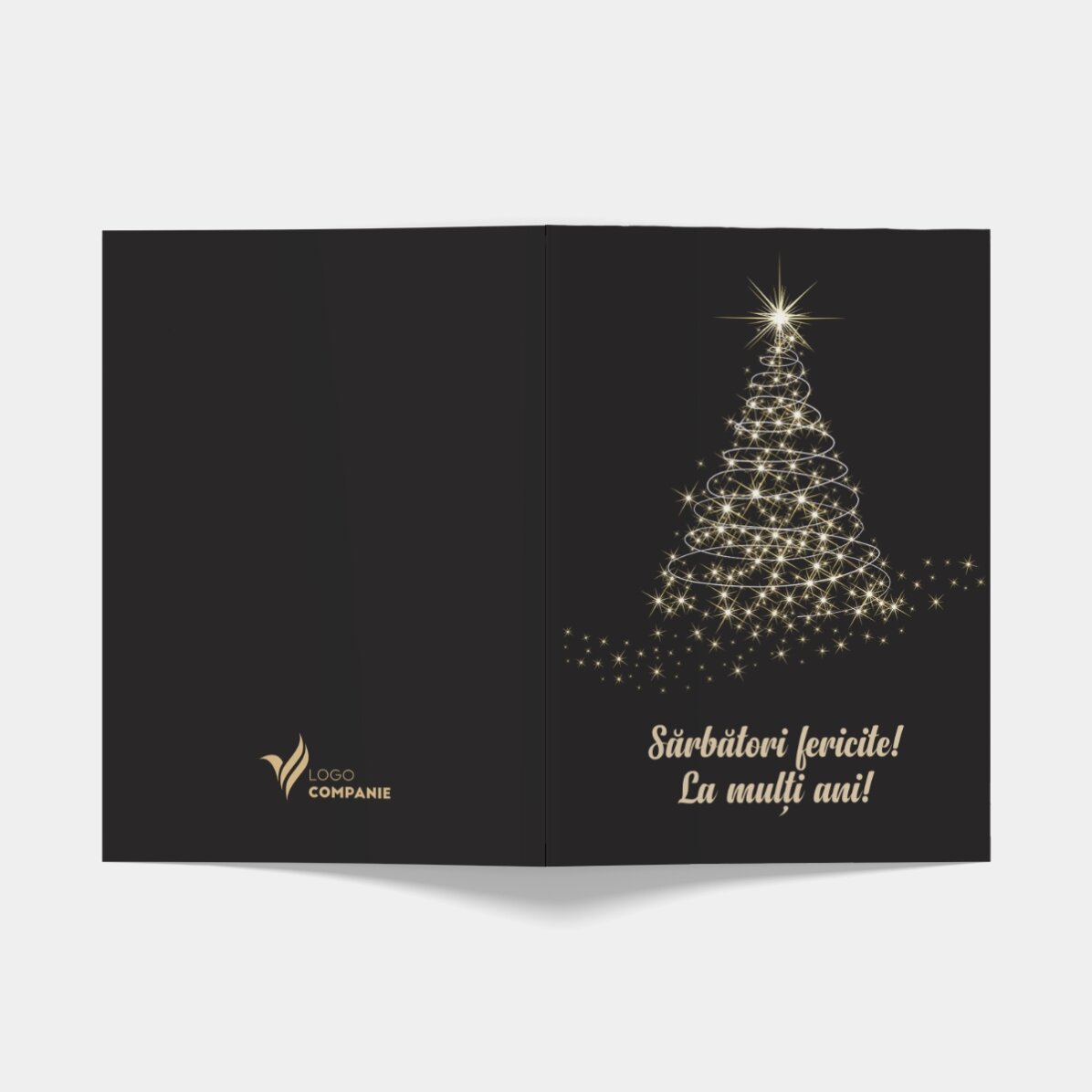 Gepersonaliseerde wenskaart met tekst en logo - Fijne feestdagen!
