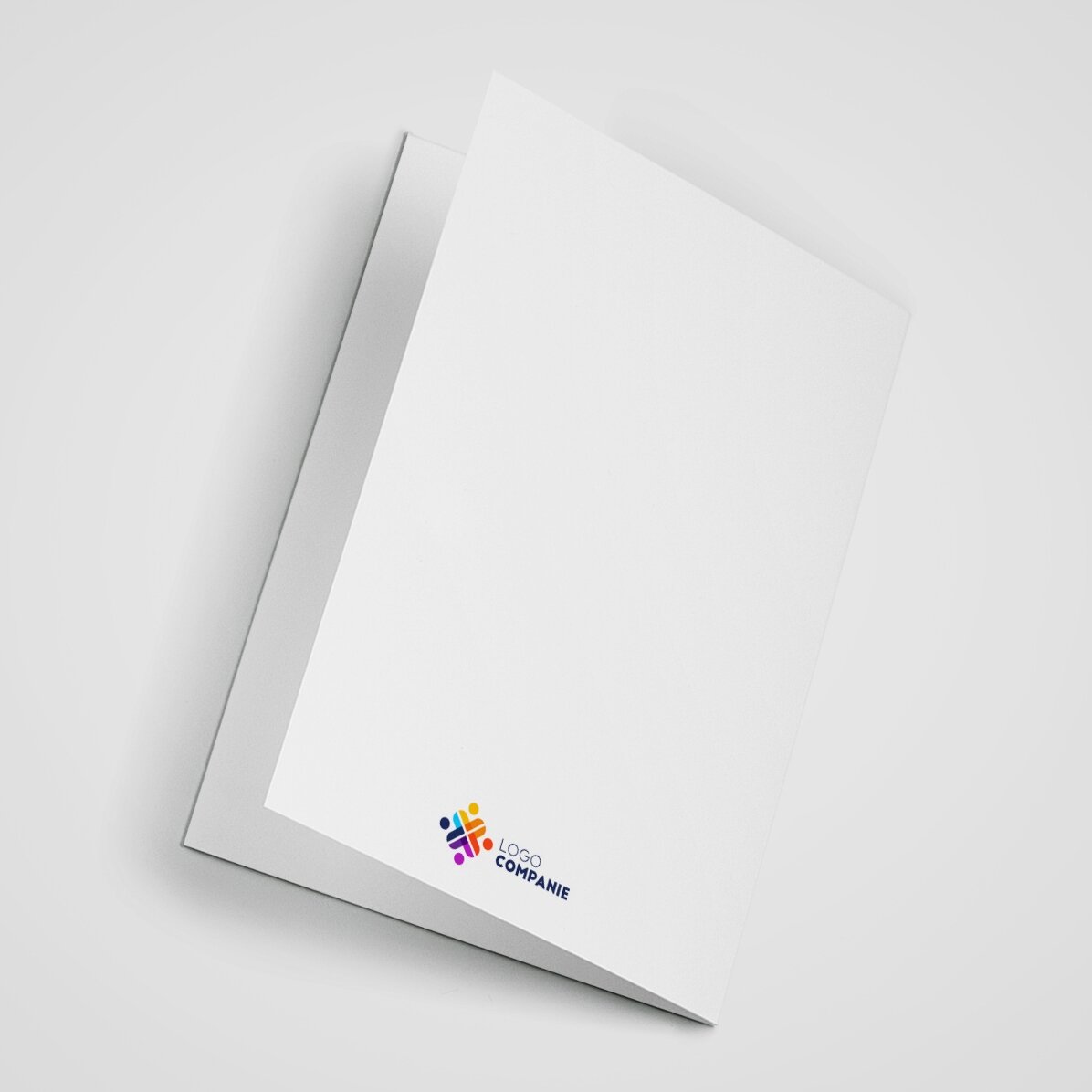 Carte de vœux personnalisée recto-verso avec texte et logo - La magie de Noël