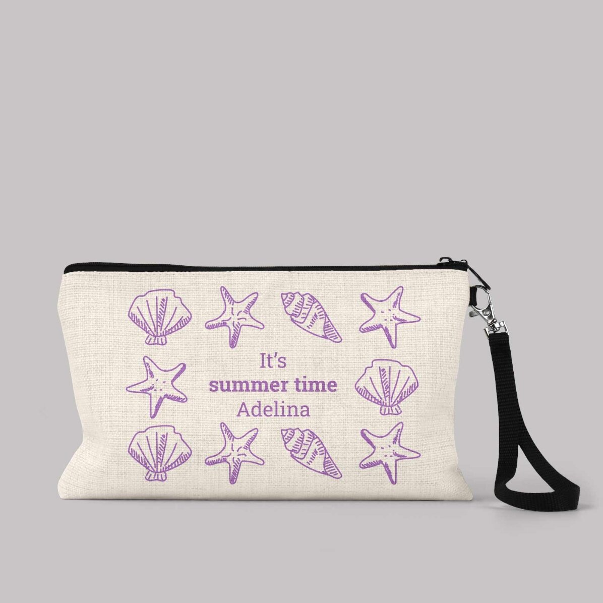 Gepersonaliseerd tasje voor accessoires met tekst - Summer Time
