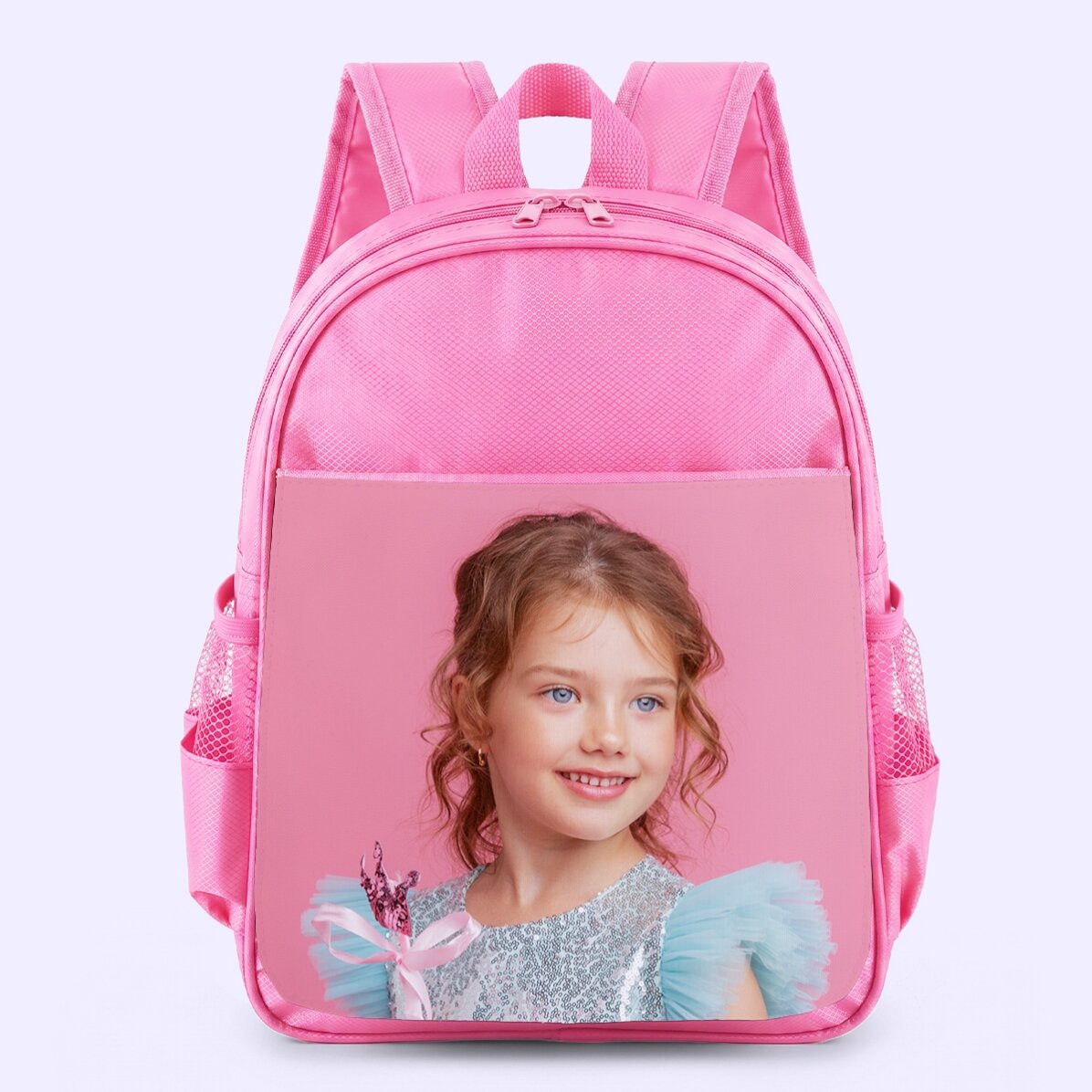 Schooltas met een foto erop