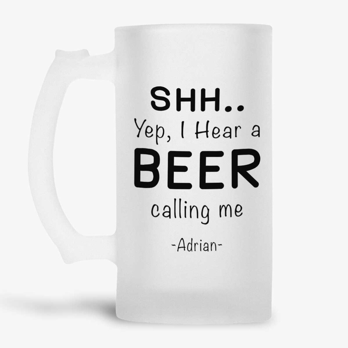 Gepersonaliseerde bierpul met tekst - SHH..I hear a BEER