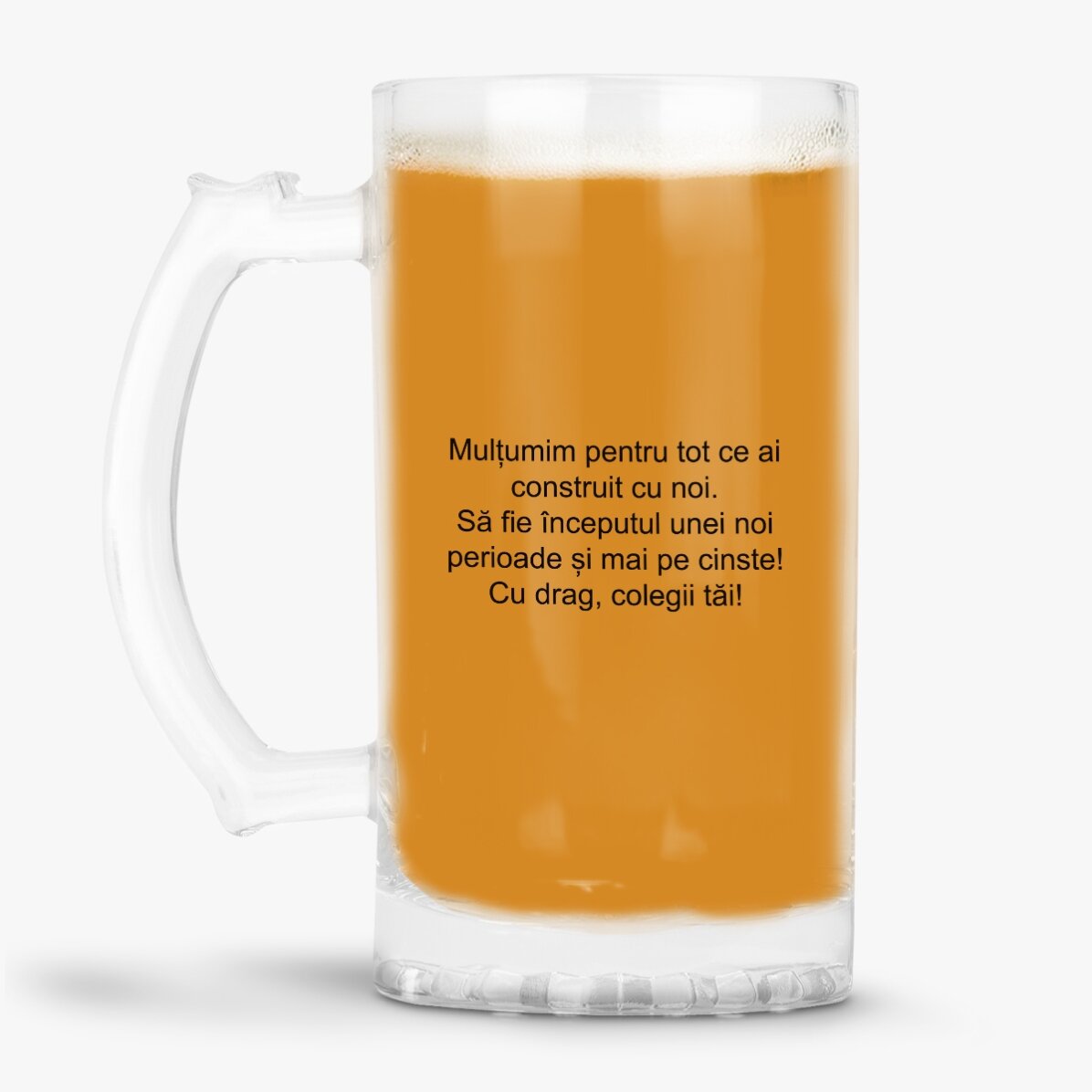 Gepersonaliseerde bierpul met boodschap