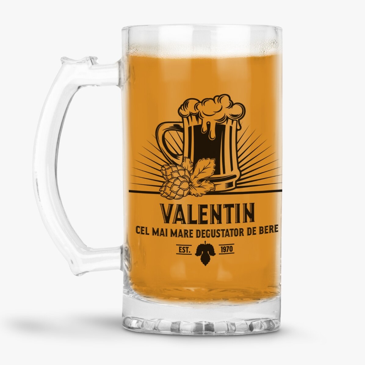 Gepersonaliseerde bierpul met tekst - Bierproever