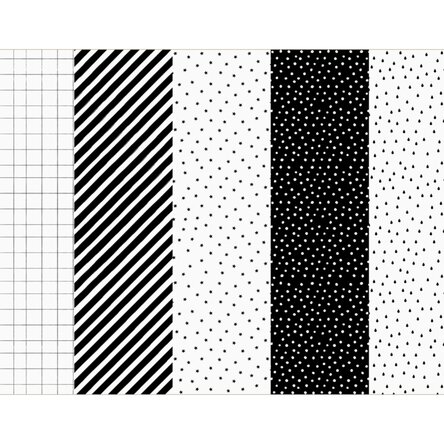 Cadeaupapier mix - wit en zwart