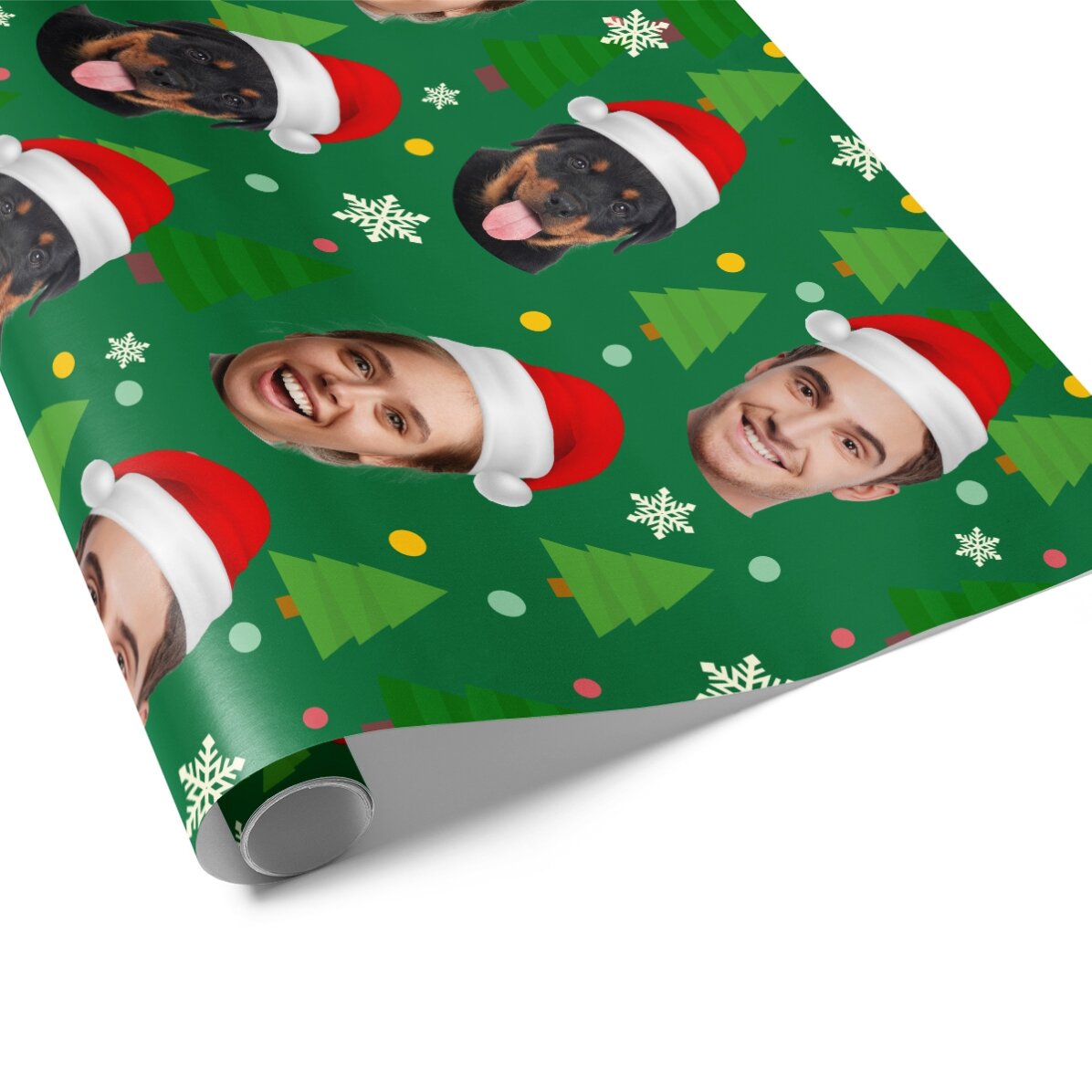 Gepersonaliseerd cadeaupapier met 3 foto