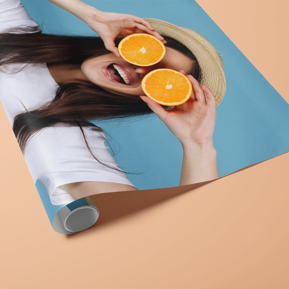 Cadeaupapier met een foto erop
