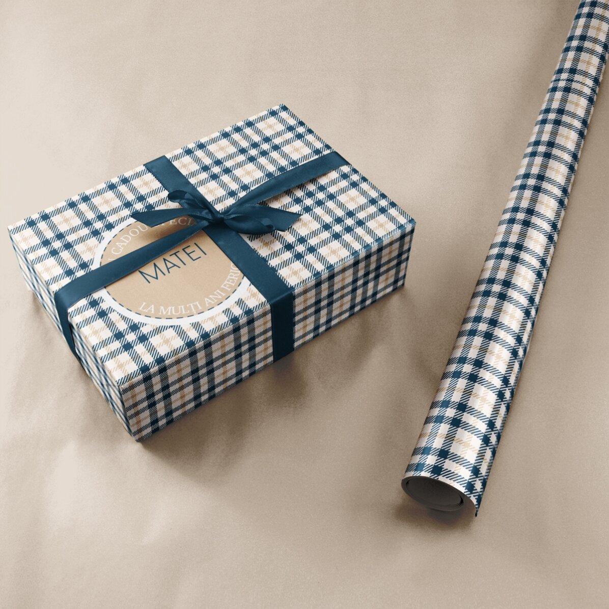 Gepersonaliseerd cadeaupapier met tekst - Voor mannen