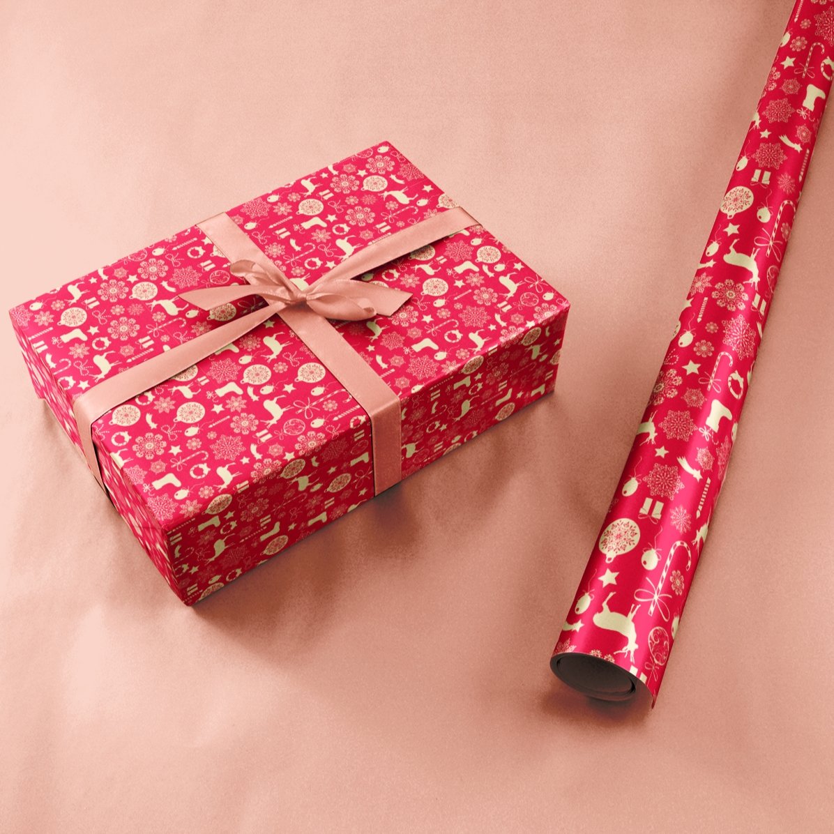Gepersonaliseerd cadeaupapier met tekst in een kader - Reni
