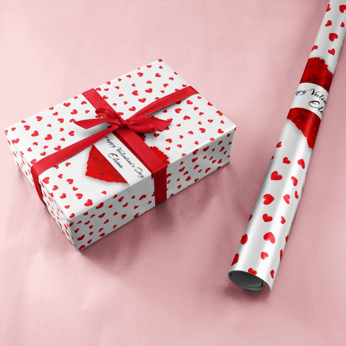 Gepersonaliseerd cadeaupapier - Love is in the air