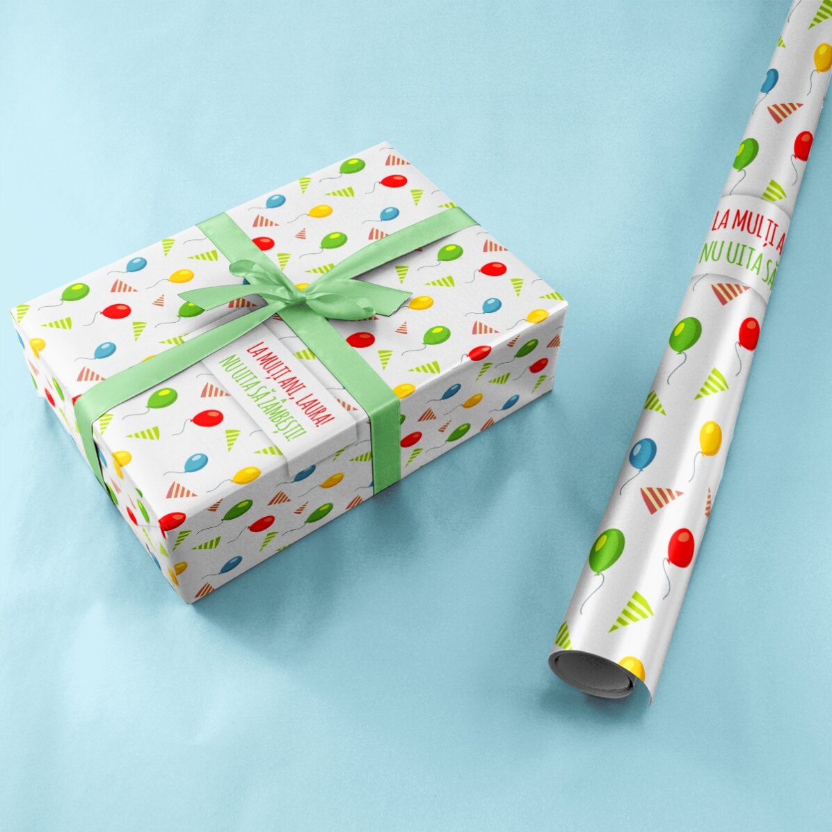 Gepersonaliseerd cadeaupapier - verjaardagsontwerp