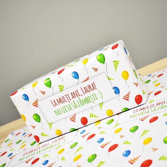 Gepersonaliseerd cadeaupapier - verjaardagsontwerp