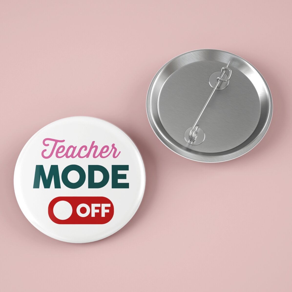 Gepersonaliseerde button met boodschap - Stand ON / OFF