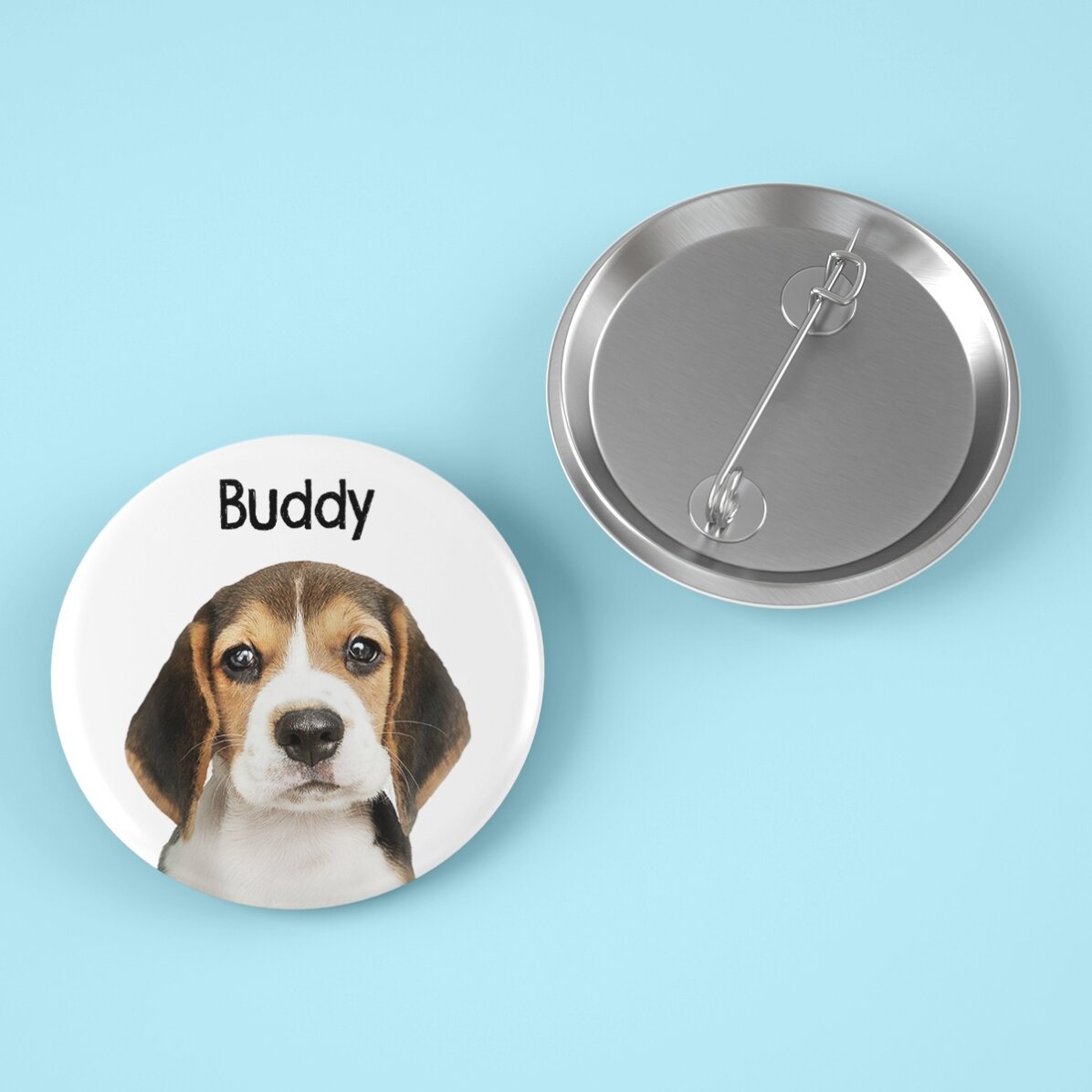 Badge personnalisé avec photo et message - Ton animal de compagnie