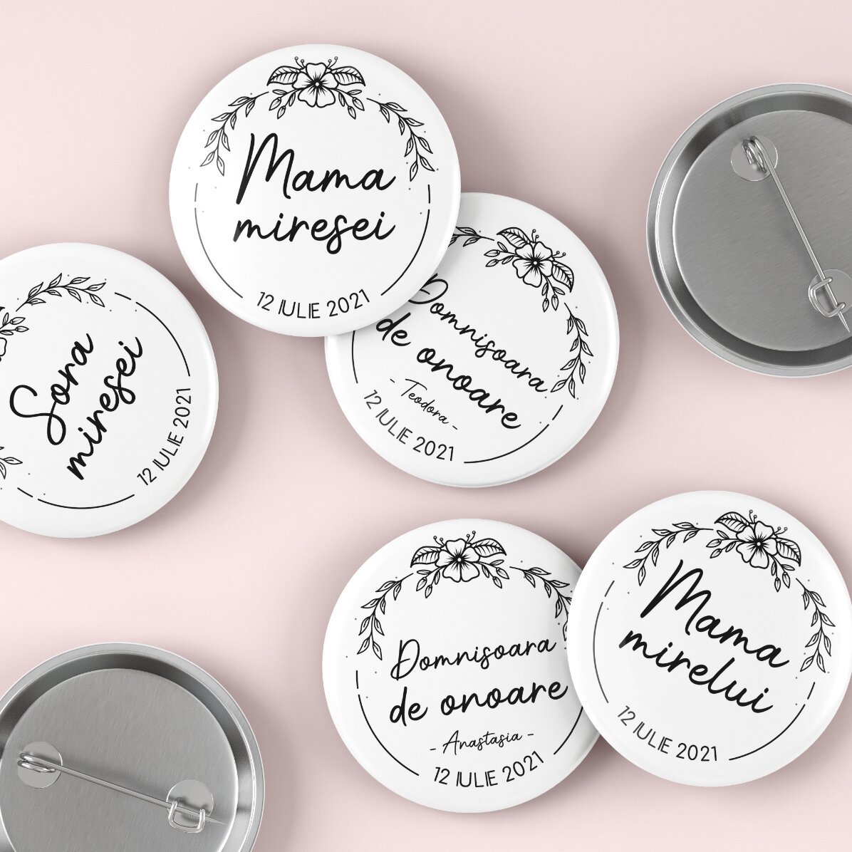 Gepersonaliseerde button met tekst - Bride