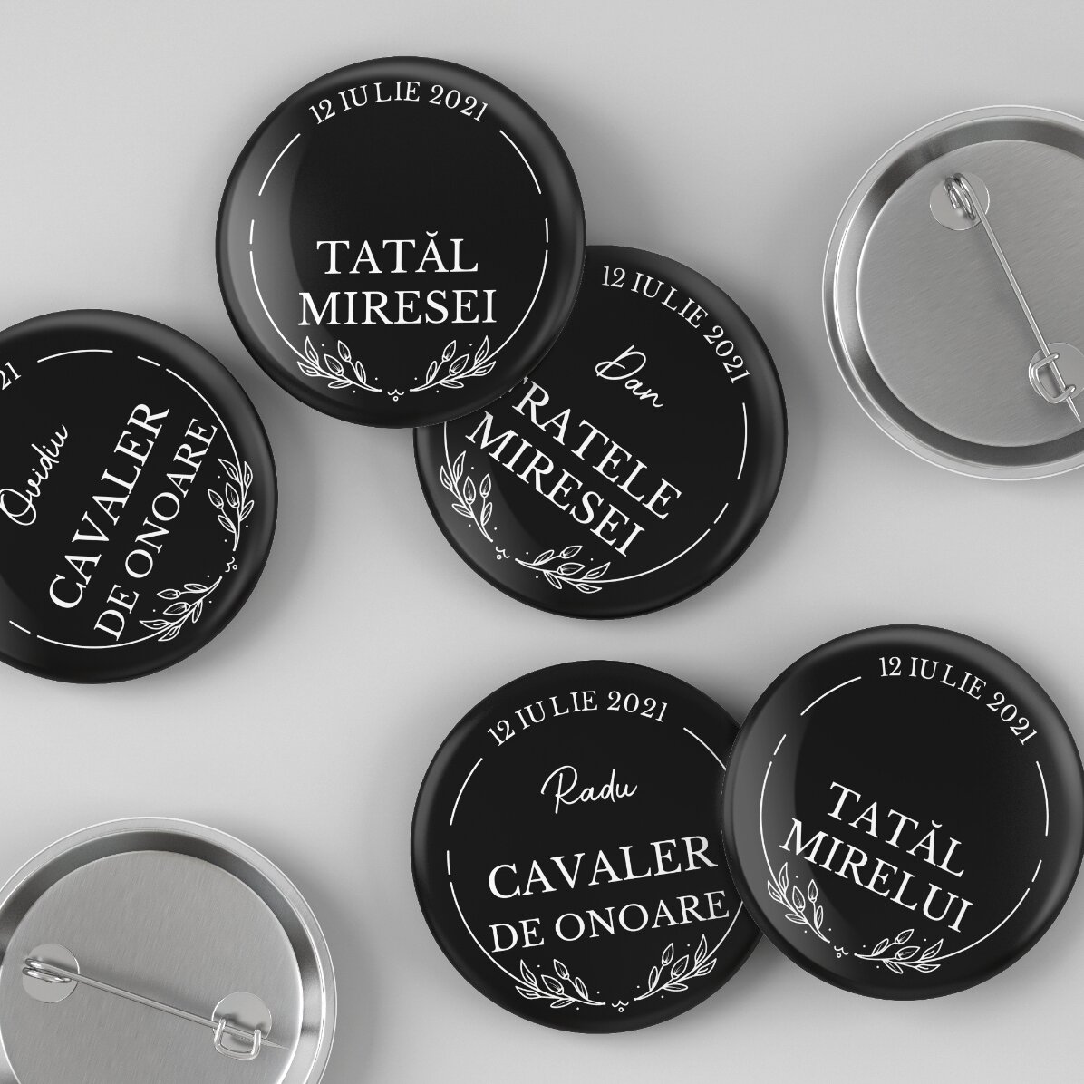 Gepersonaliseerde button met tekst - Groom