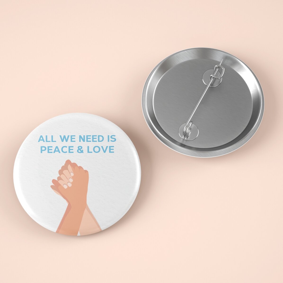 Gepersonaliseerde button met tekst - Together