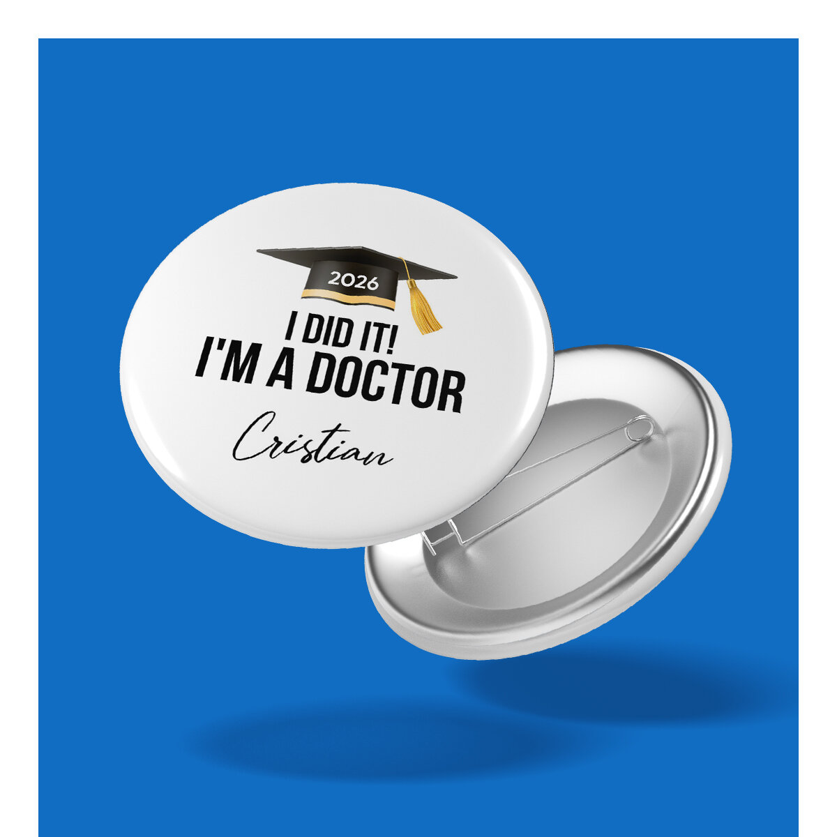 Afstudeerbuttons en -medailles