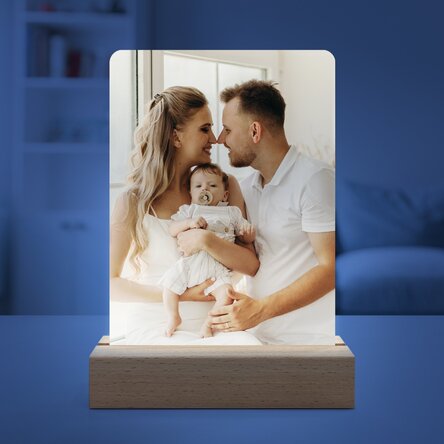Gepersonaliseerde LED-nachtlamp met een foto