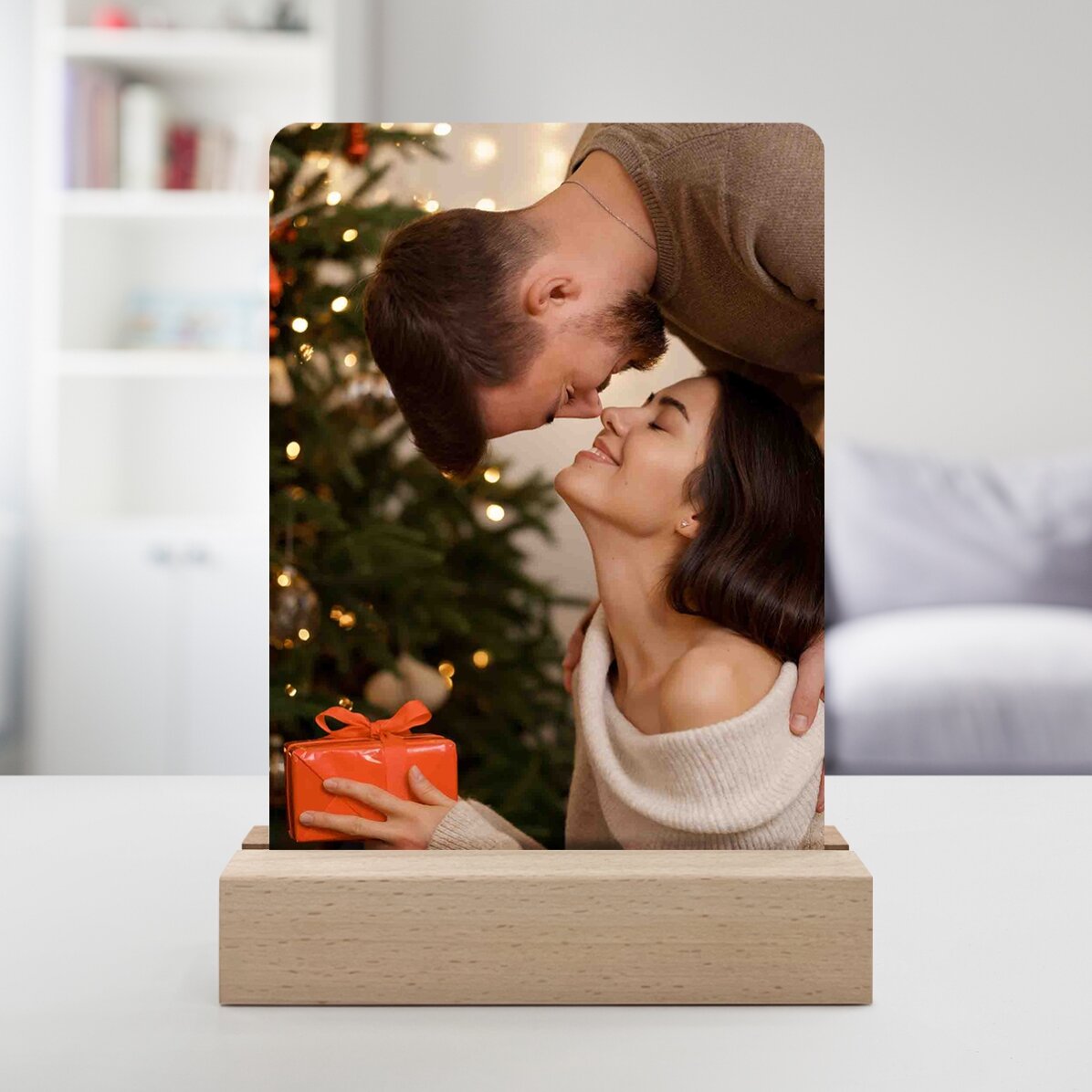 Lampe de veille LED personnalisée avec une photo