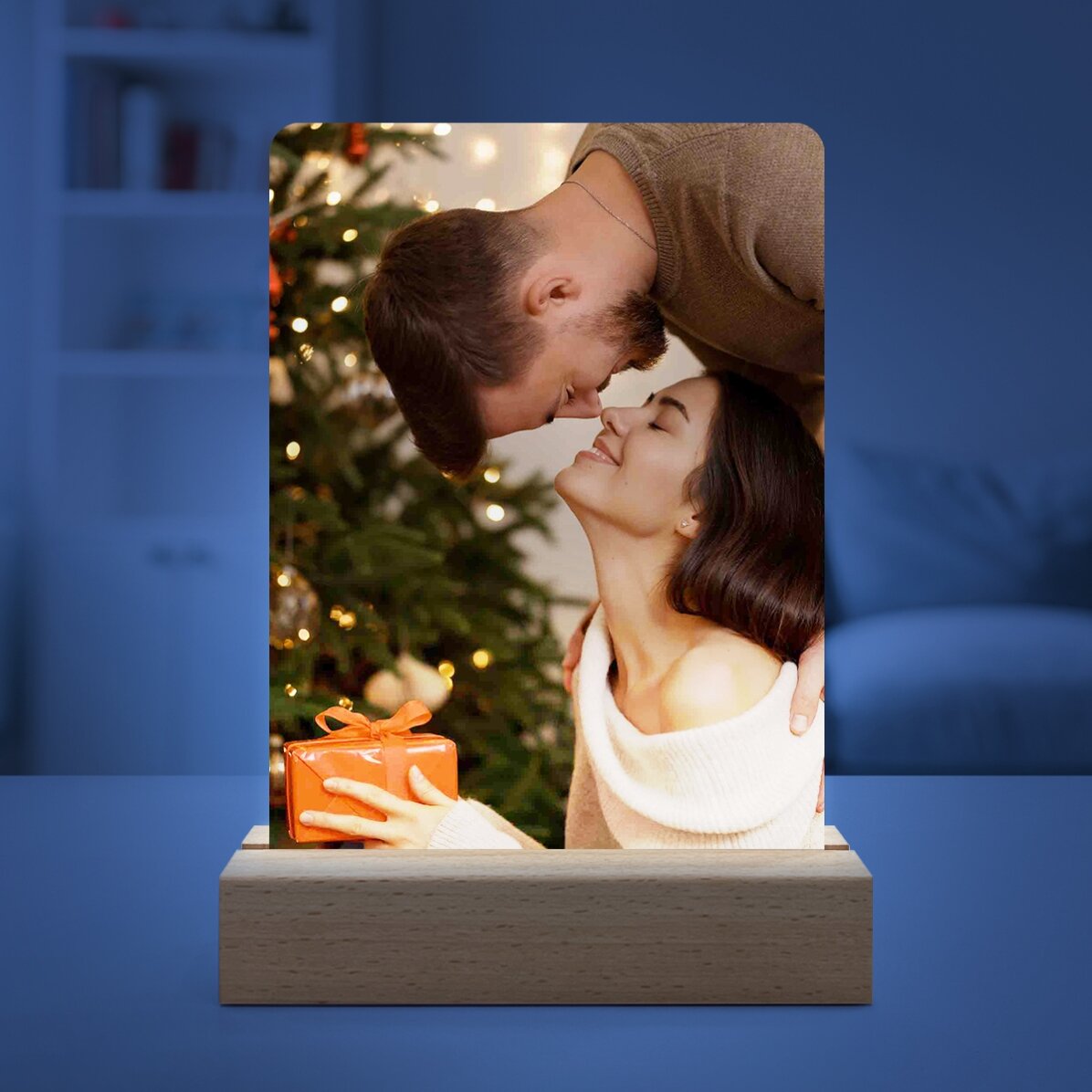 Lampe de veille LED personnalisée avec une photo
