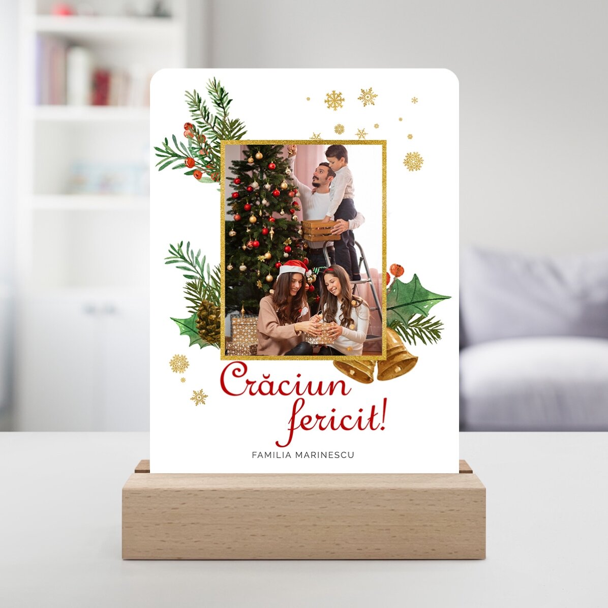 Lampe de veille LED personnalisée avec une photo et un texte - Glitter Frame