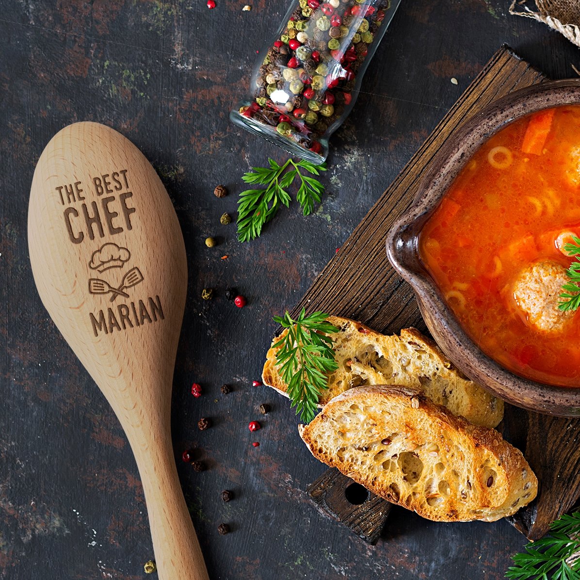 Gepersonaliseerde houten lepel - Best chef