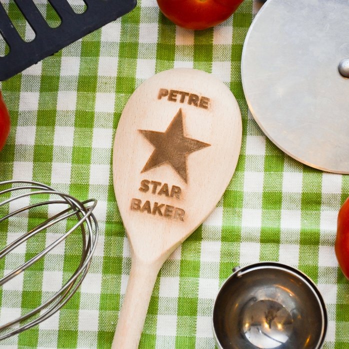 Cuillère en bois personnalisée - La star de la cuisine