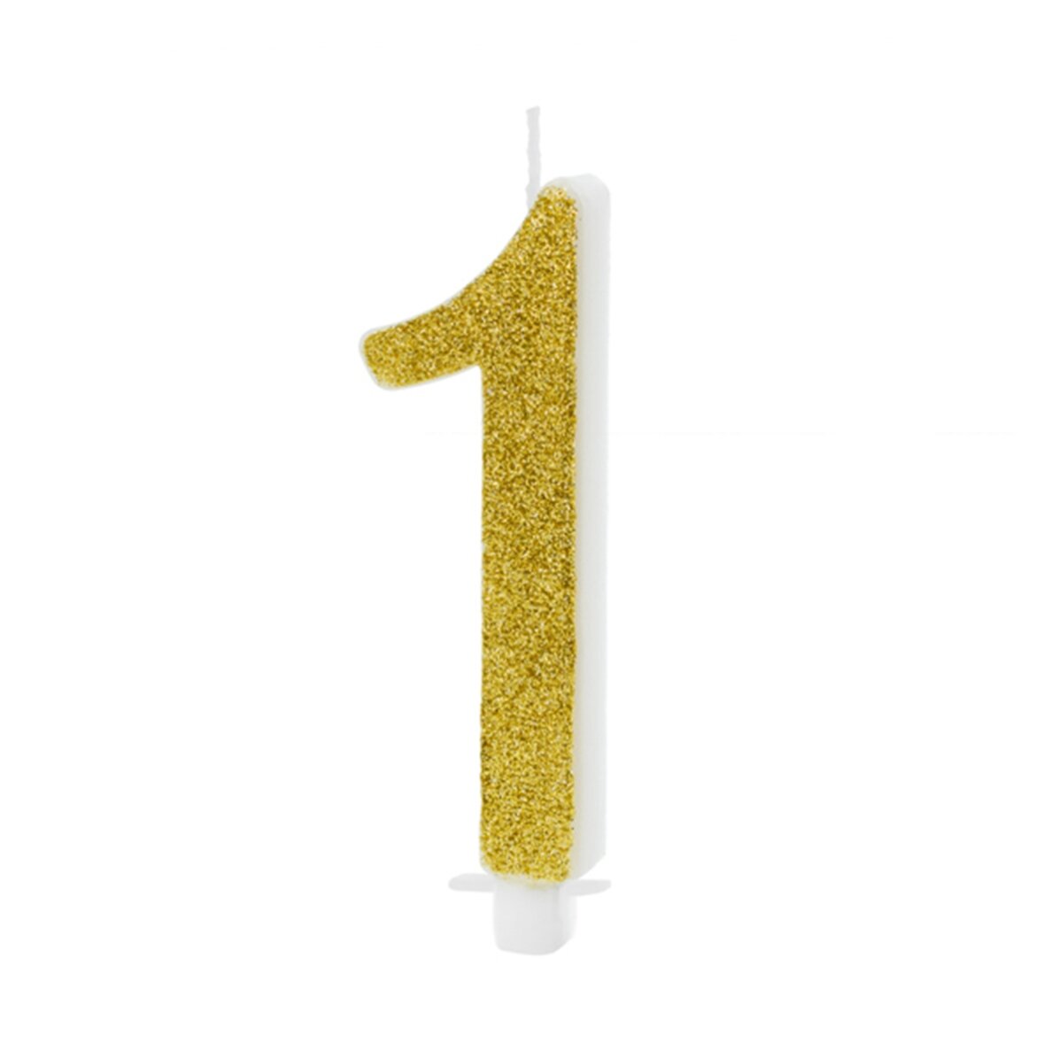 Bougies pour gâteau - Chiffres dorés 10 cm