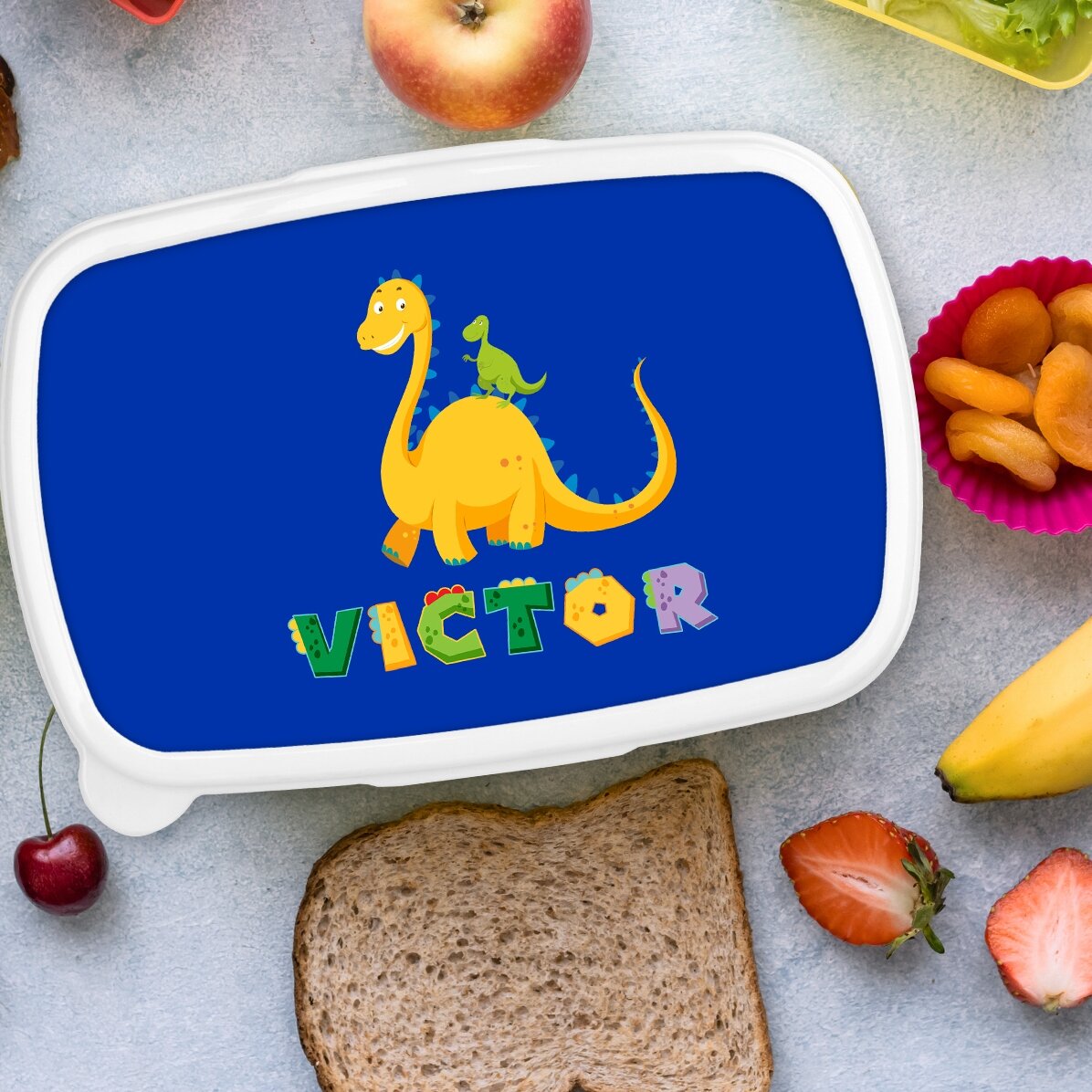 Lunchbox, op maat gemaakte lunchbox met naam - Dino