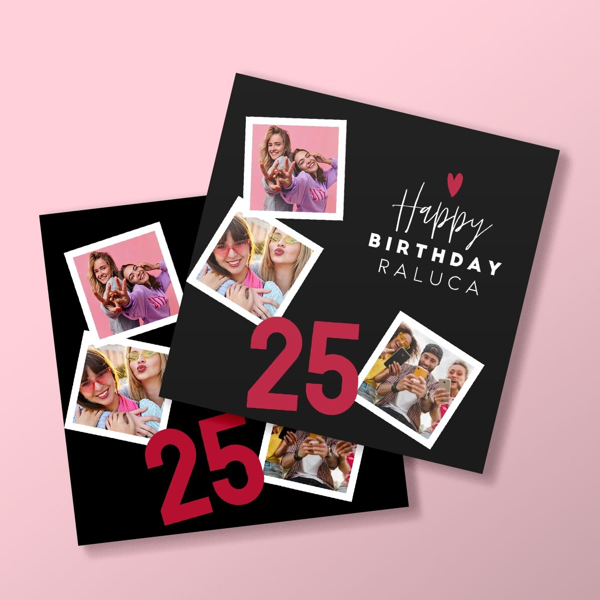 Gepersonaliseerde magneet van 10x10 met 3 foto