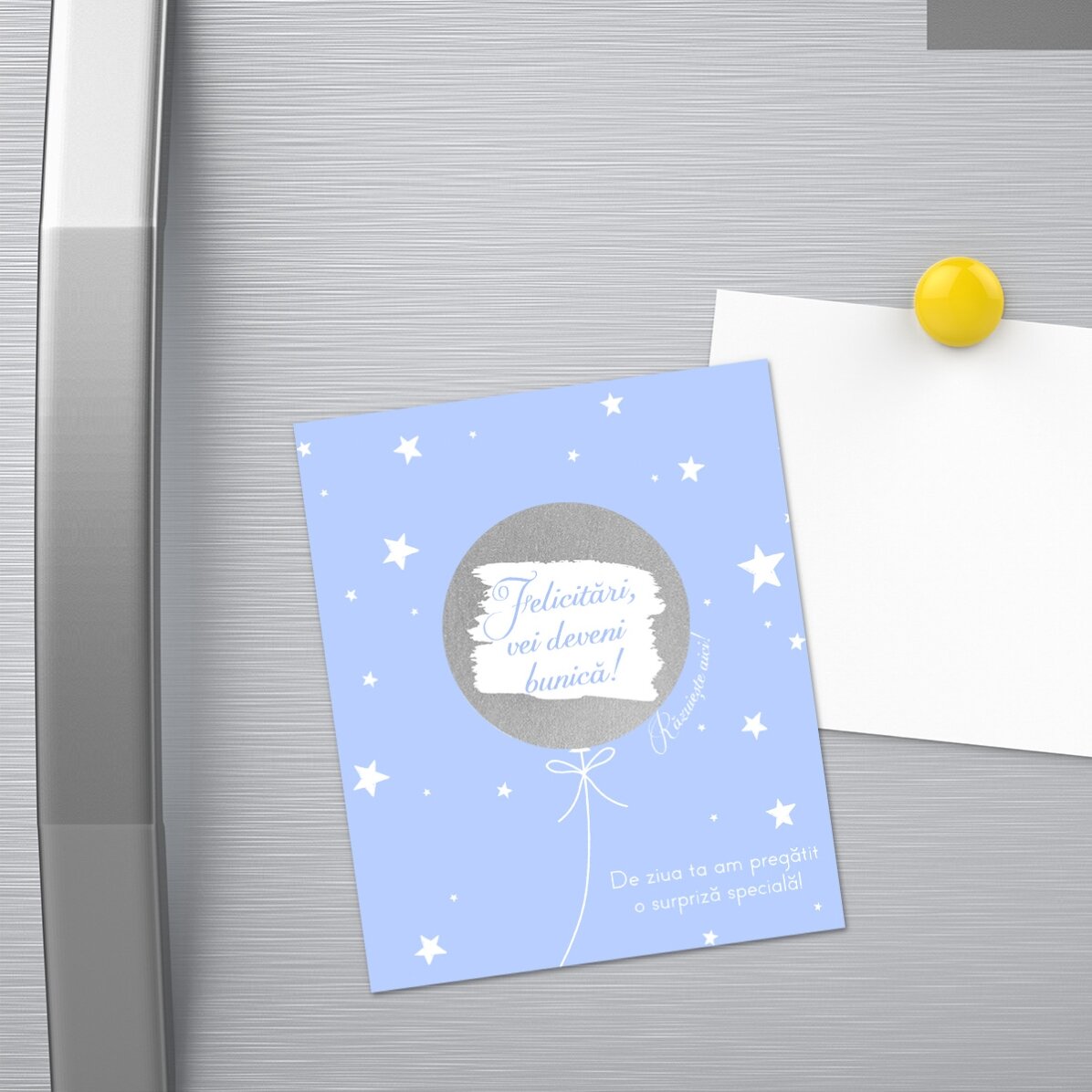 Afschraapbare magneet van 10 x 12 cm, gepersonaliseerd met tekst - Surpriza