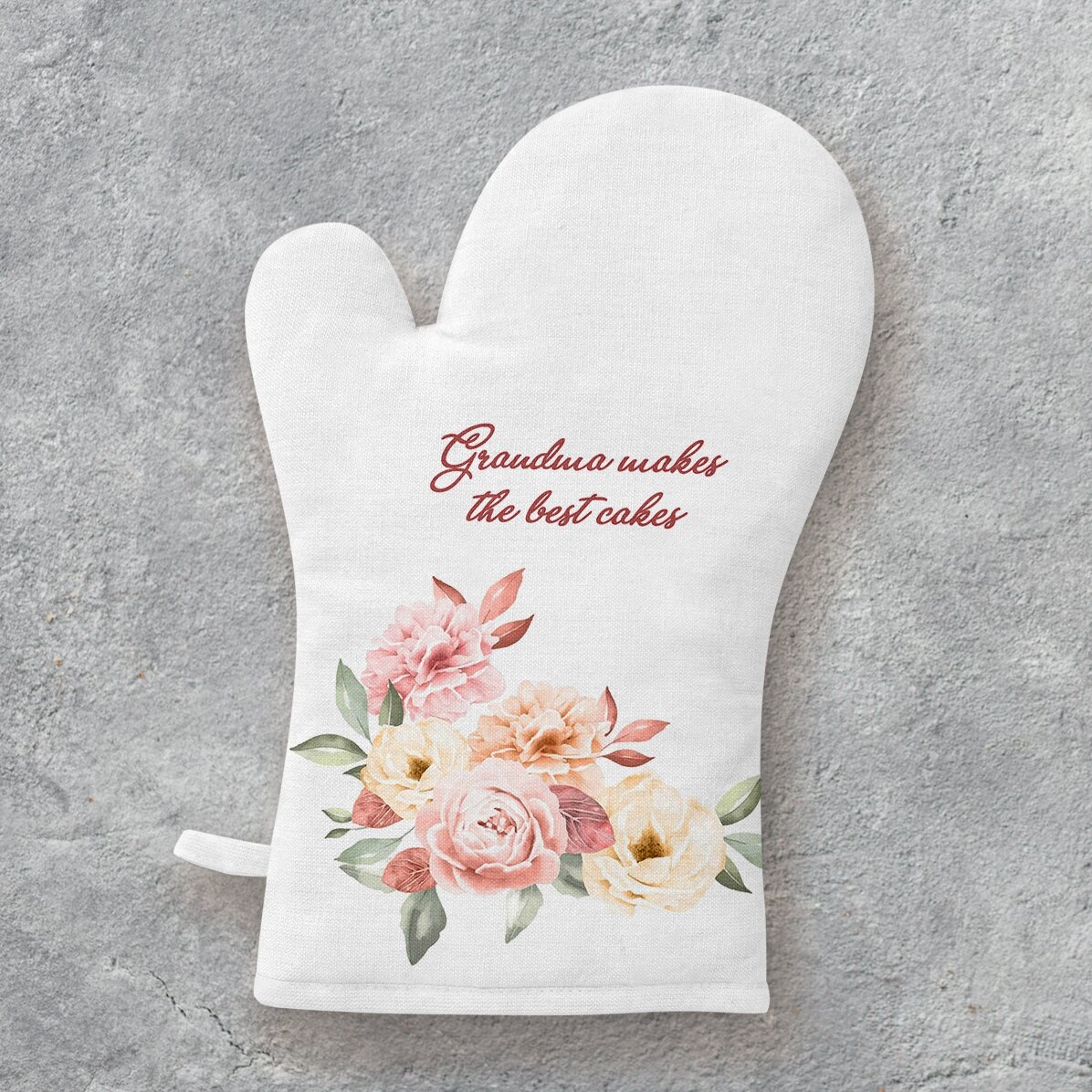 Op maat gemaakte ovenwant met tekst - Grandma