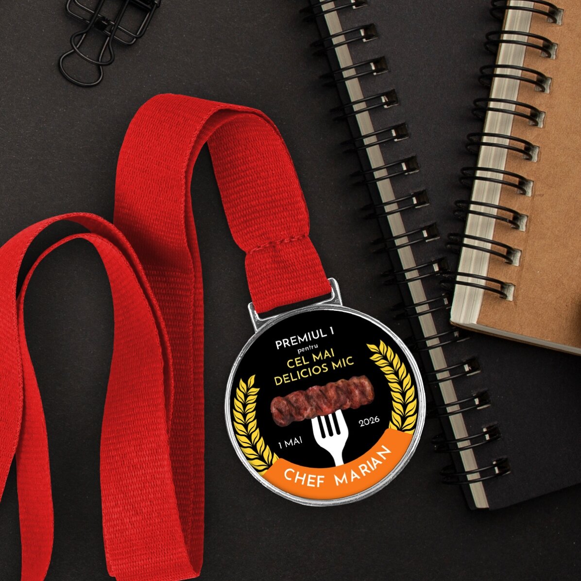 Médaille personnalisée avec message - Le champion des petits
