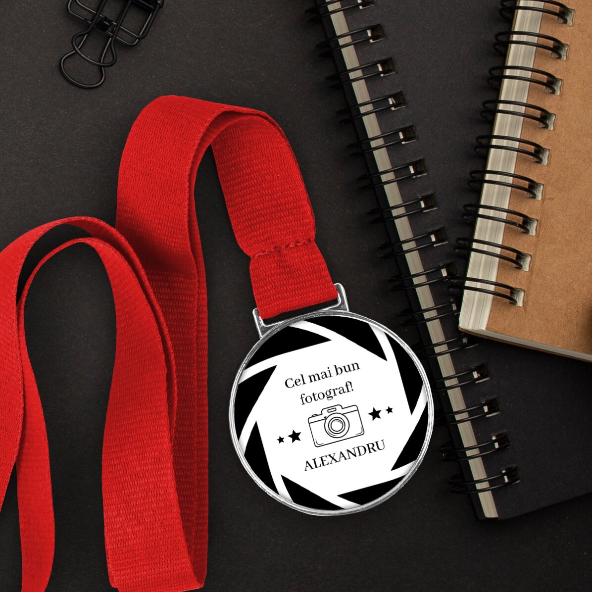 Gepersonaliseerde medaille met boodschap - Fotograaf