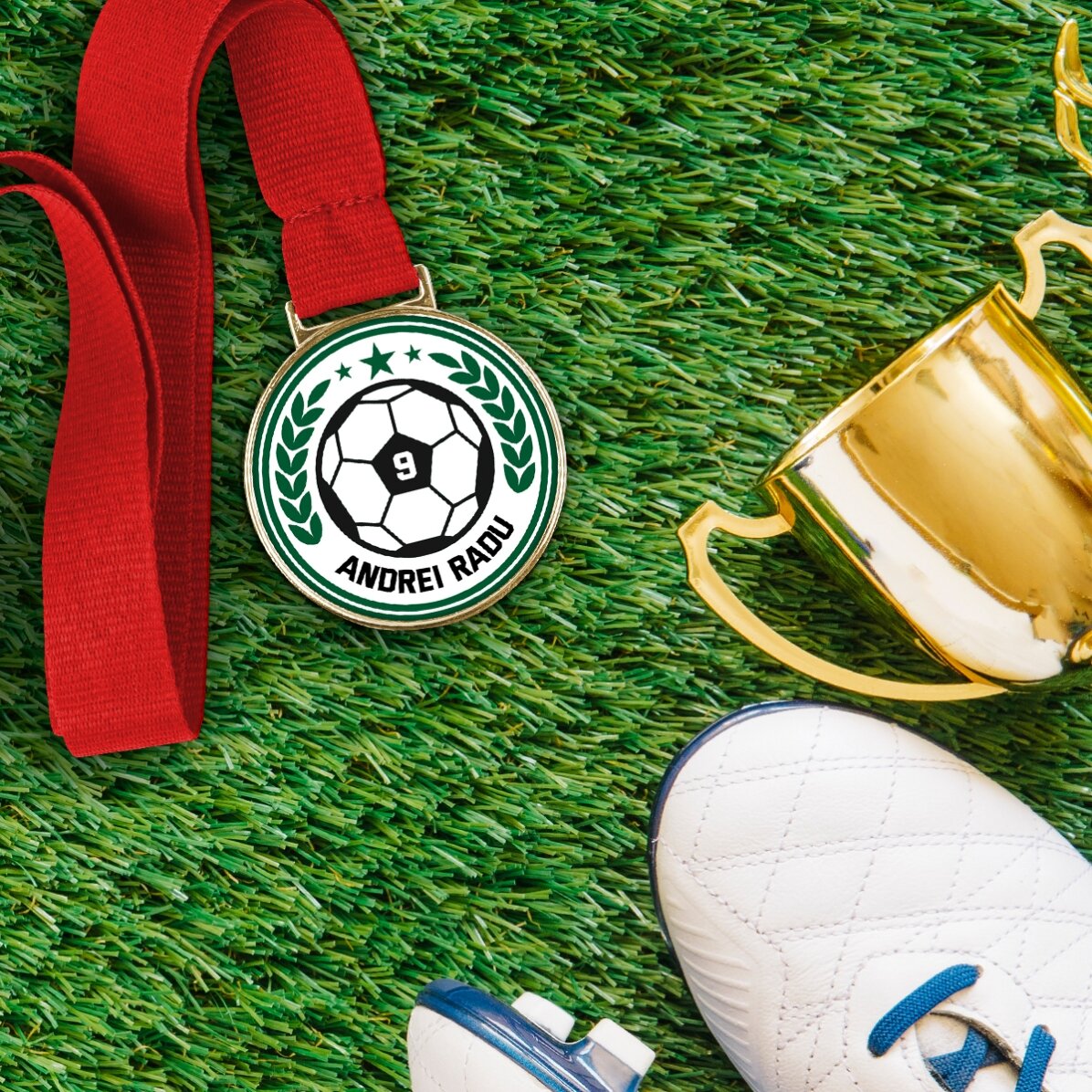 Médaille personnalisée avec inscription - Football