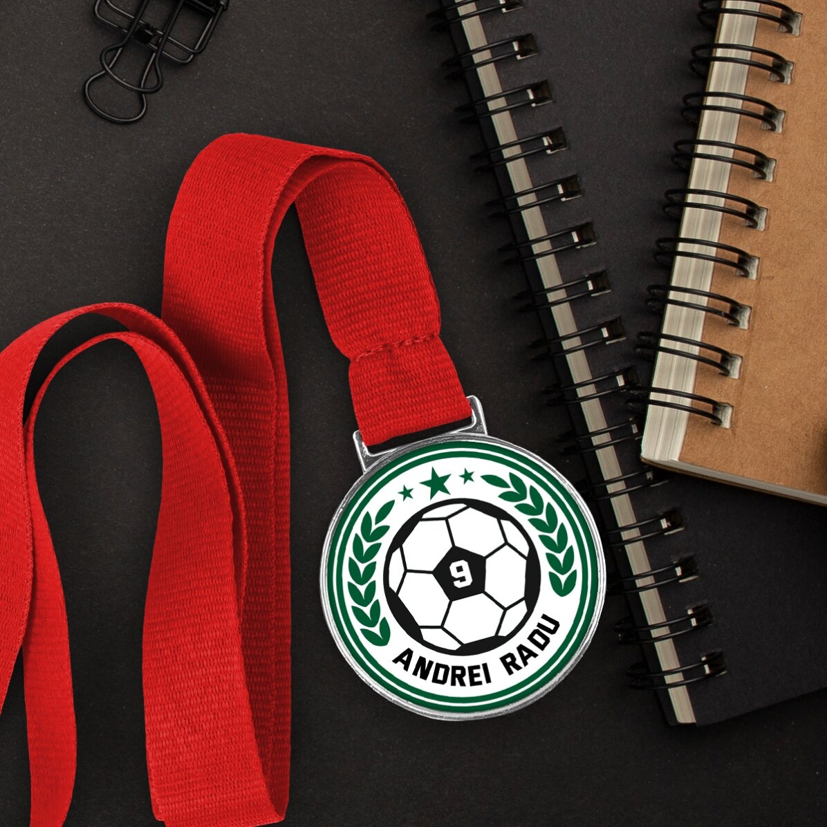 Médaille personnalisée avec inscription - Football