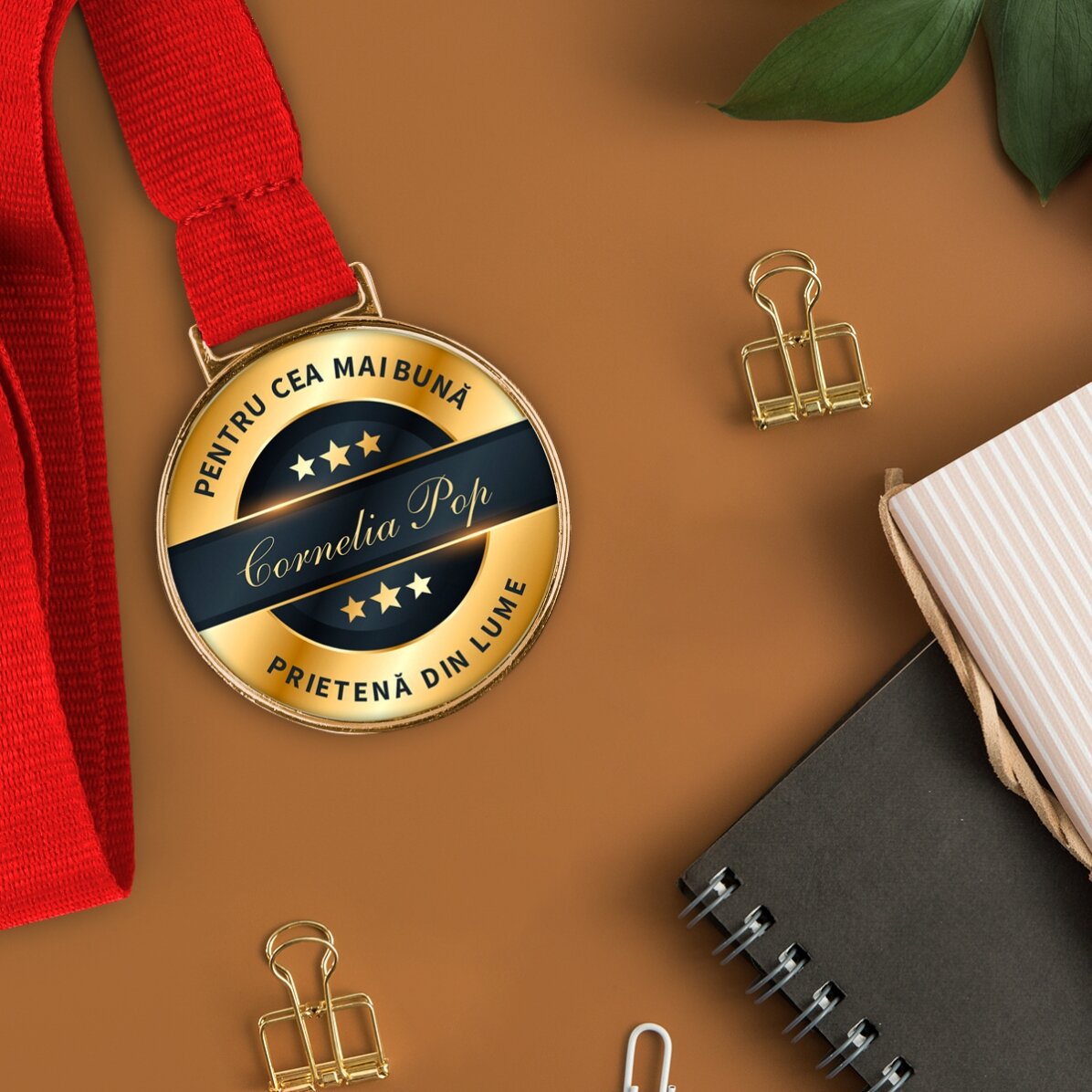 Gepersonaliseerde medaille met tekst - The best
